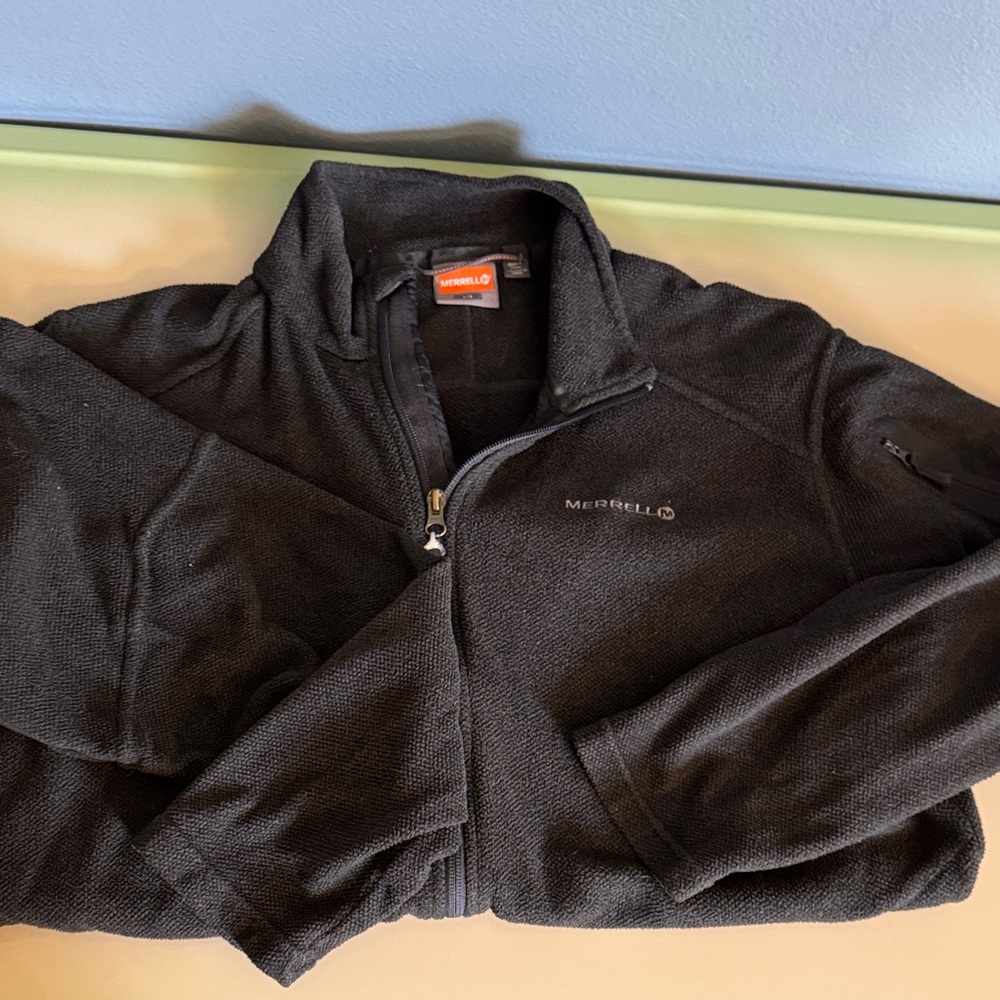 Merrell Charcoal fleece Zip-Up Jacket sz L